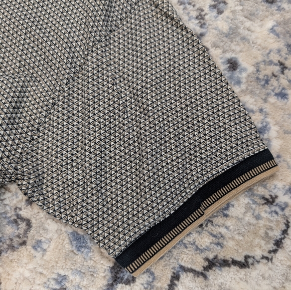 International Waters 90s Mens Geometric Knit Polo Shirt Men’s XL Made In USA - Picture 5 of 6